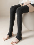 momentlover Wool Solid Color Leg Warmers Accessories