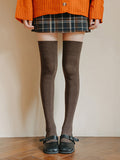 momentlover Casual Skinny Leg Solid Color Stockings Accessories