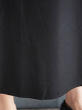 Momentlover Printed Pockets Contrast Color Short Sleeves Loose Round-Neck Midi Dresses