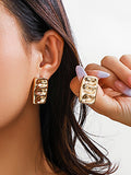 Momentlover Solid Color Geometric Drop Earrings