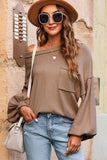 Momentlover Round Neck Dropped Shoulder Sweater