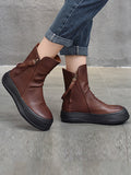 Momentlover Original Irregular Casual Zipper Booties