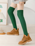 momentlover Casual Keep Warm Solid Color Leg Warmers Accessories