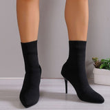 themeisles - Black Casual Patchwork Pointed Comfortable Out Door Shoes (Heel Height 3.54in)