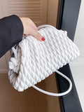 Momentlover Solid Color Pleated Handbags Crossbody Bags Bags