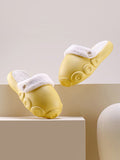 Momentlover Warm Removable Washable Waterproof Thick-Soled Cotton Slippers