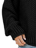 Momentlover Turtleneck Dropped Shoulder Sweater