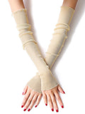 momentlover Sun Protection Mesh Solid Color Sleevelet