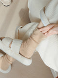 momentlover Solid Color Elasticity Socks