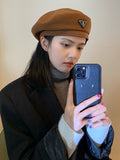 Momentlover 3 Colors Vintage Solid Color Woolen Beret Hat