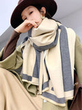 Momentlover Original Warm Letter Print Shawl&Scarf