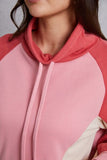 Momentlover Color Block Drawstring Mock Neck Sweatshirt