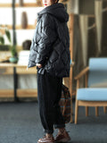 Momentlover Original Solid Hooded Cotton-Padded Coat