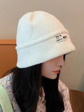 Momentlover Split-Joint Solid Color Knitted Hats