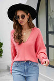 Momentlover V-Neck Center Seam Sweater