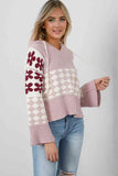 Momentlover Color Block Hooded Sweater