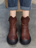 Momentlover Original Irregular Casual Zipper Booties