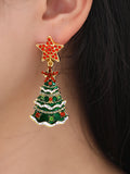 Momentlover Christmas Tree Star Earrings Accessories