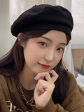 Momentlover Casual Simple Woolen 5 Colors Beret Hat