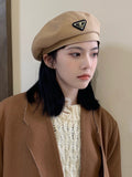 Momentlover 3 Colors Vintage Solid Color Woolen Beret Hat