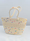 Momentlover Polka-Dot Hollow Contrast Color Handbags