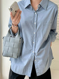 Momentlover Woven Solid Color Handbags Crossbody Bags