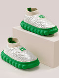 Momentlover Warm Indoor Non-Slip Waterproof Soft Sole Padded Flat Shoes