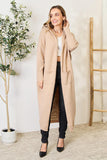Momentlover Open Front Hooded Sweater with Pockets