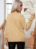 Momentlover Cable-Knit Long Sleeve Sweater