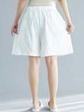Momentlover Loose Solid Wide Leg Pants