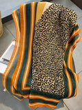 Momentlover Vintage Ramie Cotton Leopard Printed Scarf