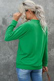 Momentlover Heart Graphic Round Neck Sweatshirt