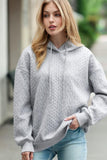 Momentlover Drawstring Drop Shoulder Long Sleeve Hoodie