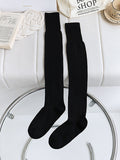 momentlover Casual Skinny Solid Color Stockings Accessories