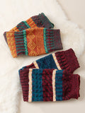 momentlover Casual Keep Warm Contrast Color Leg Warmers Accessories