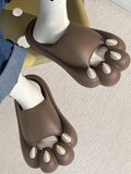 Momentlover Cat Paw Shape Hollow Slippers