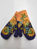 momentlover Casual Keep Warm Floral Embroidered Mittens
