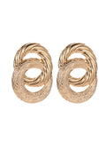 Momentlover Solid Color Hollow Geometric Drop Earrings