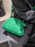 Momentlover Solid Color Pleated Handbags Crossbody Bags Bags