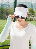 momentlover Ice Silk Sun Protection Solid Color Sleevelet