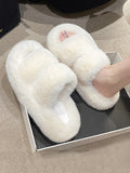 Momentlover Split-Joint Solid Color Open Toe Platform Shoes Flat Shoes
