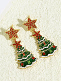 Momentlover Christmas Tree Star Earrings Accessories