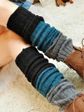 momentlover Casual Contrast Color Leg Warmers Accessories