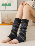 momentlover Casual Keep Warm Contrast Color Leg Warmers Accessories