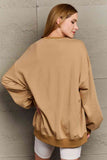 Momentlover Simply Love Full Size Graphic Round Neck Sweatshirt