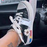 themeisles - Black Casual Daily Patchwork Frenulum Contrast Round Comfortable Out Door Shoes