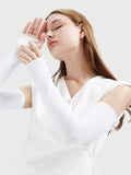 momentlover Simple Ice Silk Sun Protection Solid Color Sleevelet