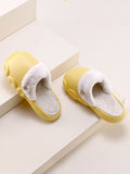 Momentlover Warm Removable Washable Waterproof Thick-Soled Cotton Slippers