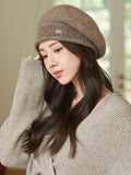Momentlover Pleated Knitted Hats Beret Hat