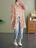 Momentlover Original Creation Long Sleeves Loose Printed Lapel Collar Blouses&Shirts Tops